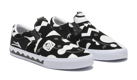 Lakai x Esow Owen VLK Skate Shoes - Black/White Suede