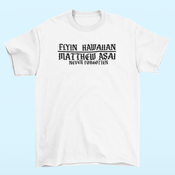 Matthew Asai Flyin Hawaiian support shirt