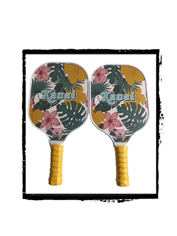 Pickleball Paddels Yellow floral (limited)